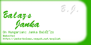 balazs janka business card